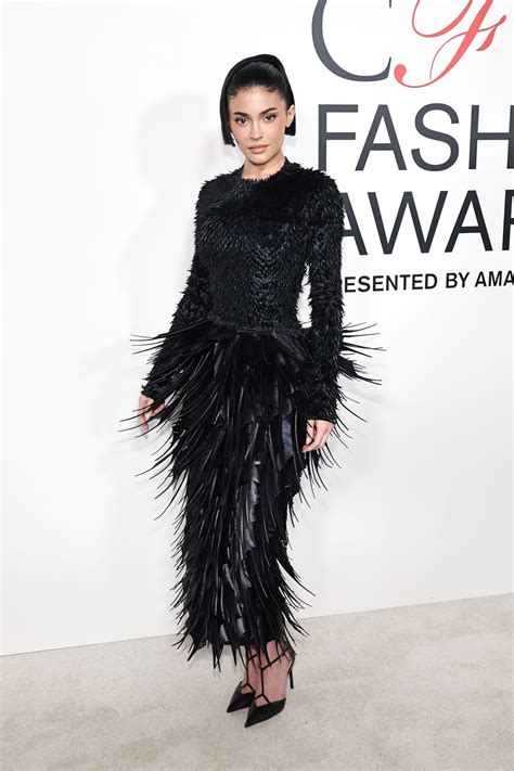 Kylie Jenner Wears Feathered Dress to the 2024 CFDA Fashion 